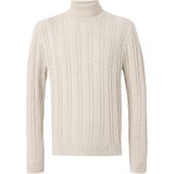Jack & Jones - JPRBLUSEAN KNIT CABLE ROLL NECK - Coltrui - Silver Lining