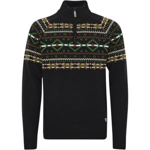 BLEND Trui 'Bhnilo'  beige / groen / rood / zwart