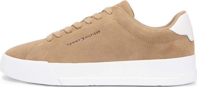 TOMMY HILFIGER Sneakers laag 'COURT CORE'  donkerbeige / wit