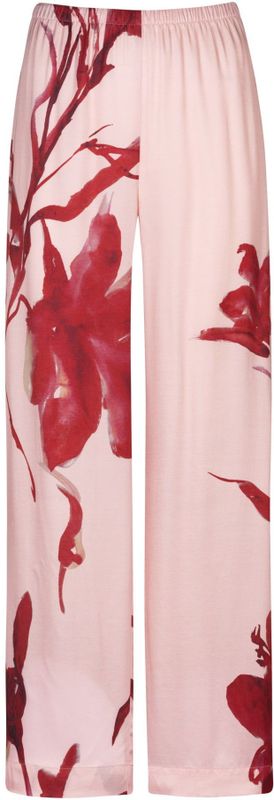 Mey Pyjamabroek 'Iced Winter Floral'  rosa / rood