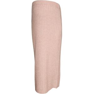 Midi-rok - Gebreide Rok - High Waist - Midi-lengte - Comfortabele Buikband
