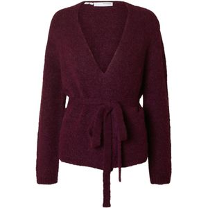 Selected Femme - Slfgabella LS Knit Belt - Cardigan - Rood