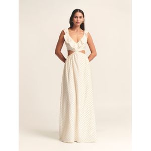 St MRLO Jurk 'Arlie'  champagne / zwart