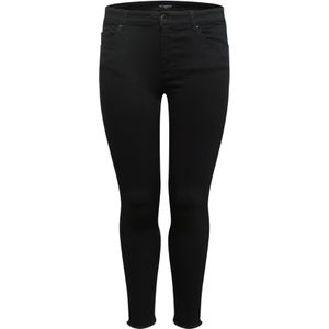 ONLY CARMAKOMA Cropped Regular Waist Skinny Jeans CARWILLY Zwart