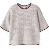 Gebreide Trui - Regular Fit - Ronde Hals - Korte Mouwen - Platgebreid