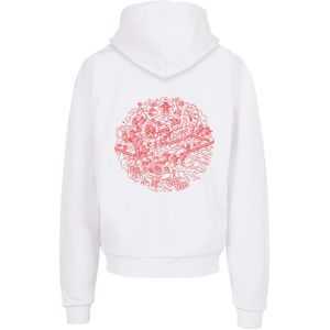 F4NT4STIC Sweatshirt 'Star Wars Christmas Death Star Weihnachten'  rood / wit