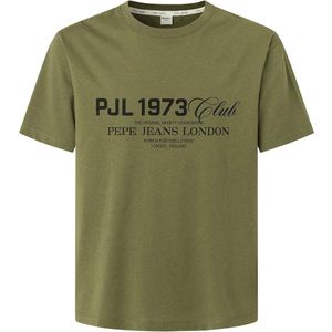 Pepe Jeans Shirt 'Malcom'  olijfgroen / zwart