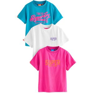 Superdry Shirt 'Athletic'  blauw / lavendel / pink / wit