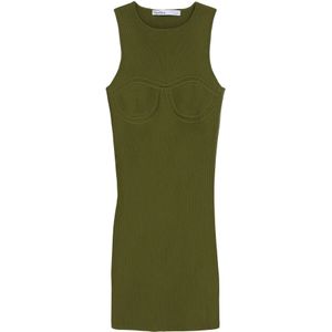 Bershka Gebreide jurk  kaki