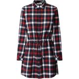 Pepe Jeans - PL9537750 Marina - Jurk - Rood - Katoen - Lange Mouwen