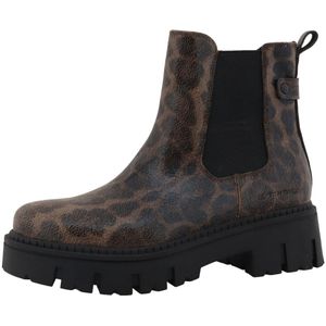 TOM TAILOR Chelsea boots  bruin / zwart