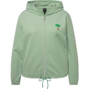 Ulla Popken Sweatvest  beige / bruin / groen / pastelgroen