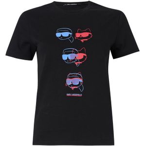 Karl Lagerfeld Shirt 'Ikon'  duifblauw / lavendel / lichtroze / zwart