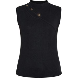 faina Gebreide top  zwart
