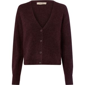 MOS MOSH Gebreid vest ' MMThora '  aubergine
