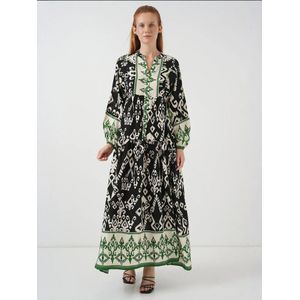 Bigdart Jurk  ivoor / kastanjebruin / spar