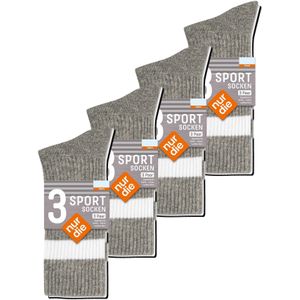 Nur Die Sportsokken  donkergrijs / wit