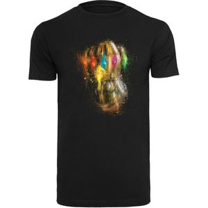 F4NT4STIC Shirt 'Marvel Avengers Endgame Infinity Gauntlet Splatter'  gemengde kleuren / zwart