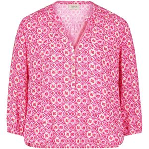 Cartoon Blouse  beige / pink