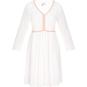 IZIA Jurk  pasteelgeel / lichtroze / wit