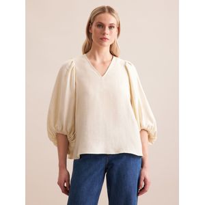 Blouse - Effen - Viscose - Driekwart Mouw - Normale Pasvorm