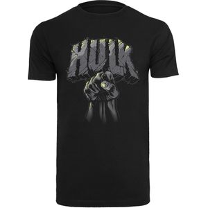 F4NT4STIC Shirt 'Marvel Hulk Punch'  donkergrijs / lichtgroen / zwart