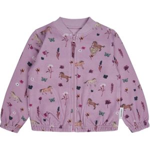 STACCATO Sweatvest  bruin / smaragd / oudroze / offwhite