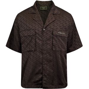 SikSilk Overhemd  lichtbruin / donkerbruin