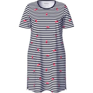 Ulla Popken Nachthemd  watermeloen rood / donkerrood / zwart / wit