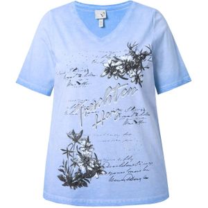 Ulla Popken Shirt  hemelsblauw / zwart