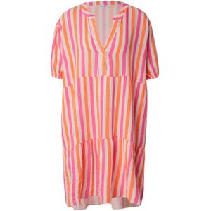Hailys Zomerjurk 'Pe44tra'  oranje / lichtroze / wit
