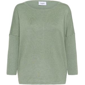 Saint Tropez - A2561 - Trui - Green Bay Melange - Fijngebreid met Viscose - Casual Fit