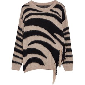 Trendyol Trui  lichtbruin / zwart