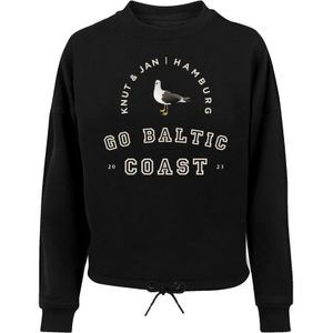 F4NT4STIC Sweatshirt 'Möwe Knut & Jan Hamburg'  goud / zwart / wit