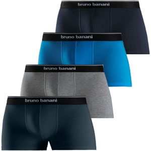 Bruno Banani - Boxershort - Blauw-petrol / Marine / Koningsblauw / Grijs gemêleerd - 4 Stuks