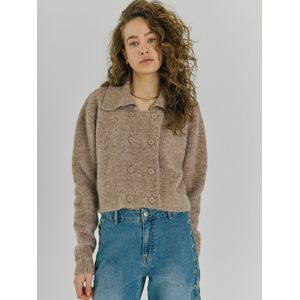 NORR Gebreid vest 'Halli '  camel