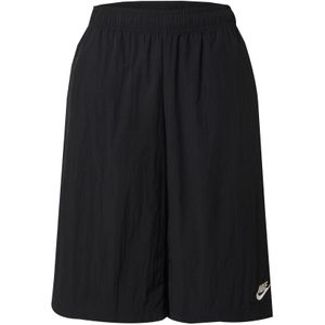 Nike - Sportswear - Ruimvallende Damesshorts - Zwart - Halfhoge Taille op Knielengte