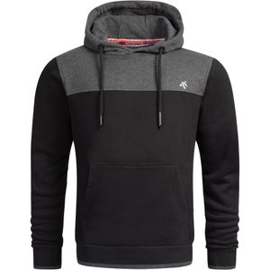 Alessandro Salvarini Sweatshirt 'Duori'  grijs gemêleerd / zwart / wit