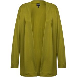 Ulla Popken Gebreid vest  donkergroen