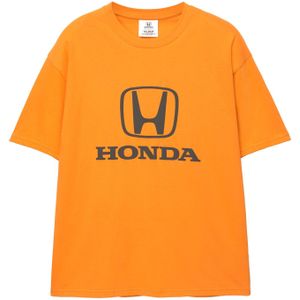 Pull&Bear Shirt 'HONDA'  donkeroranje / zwart