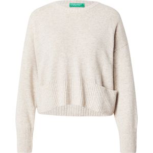 UNITED COLORS OF BENETTON - Trui - Ecru - Knitwear - Losse Pasvorm