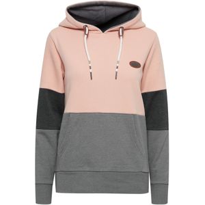 Oxmo Sweatshirt 'Kathrine'  grijs / donkergrijs / poederroze