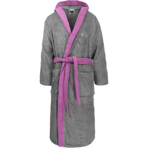 normani Badjas lang  stone grey / orchidee