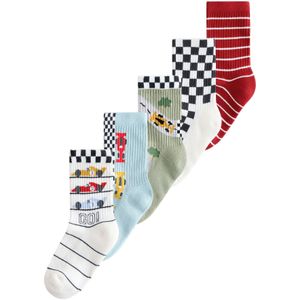 Next Sokken  lichtblauw / lichtgroen / rood / wit