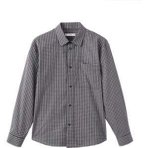 MANGO MAN Overhemd 'Vichy'  zwart / wit