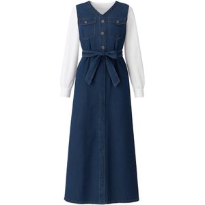 MODAMIHRAM Jurk  navy / wit