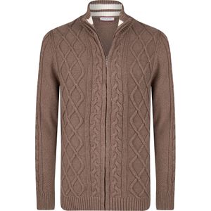 Felix Hardy Gebreid vest  mokka