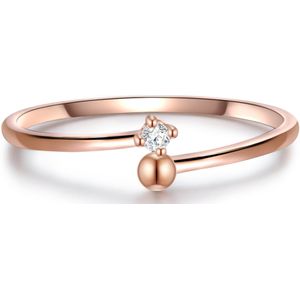 Glanzstücke München Ring  rose-goud / transparant