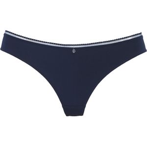 s.Oliver RED LABEL - Beachwear String Pauline - Donkerblauw - Met Fijne Kant - Zacht Microtouch-Materiaal