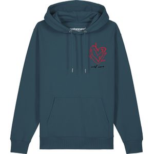Watapparel Sweatshirt 'Self Love'  petrol / rood